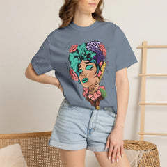 Floral Pop Art Portrait T-Shirt- 95EAST SUPPLY