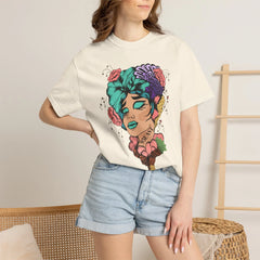Floral Pop Art Portrait T-Shirt- 95EAST SUPPLY
