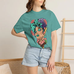 Floral Pop Art Portrait T-Shirt- 95EAST SUPPLY