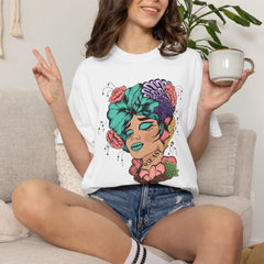 Floral Pop Art Portrait T-Shirt- 95EAST SUPPLY
