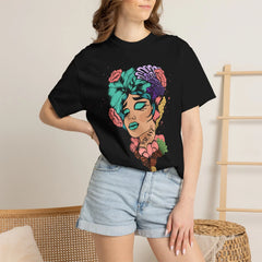 Floral Pop Art Portrait T-Shirt- 95EAST SUPPLY