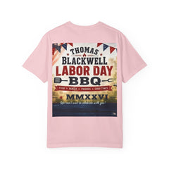 Labor Day BBQ T-Shirt- Personalized Thomas/ Blackwell Vintage BBQ Poster Tee