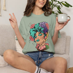 Floral Pop Art Portrait T-Shirt- 95EAST SUPPLY