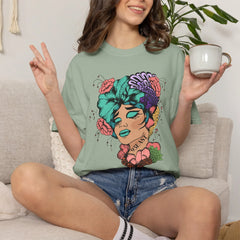 Floral Pop Art Portrait T-Shirt- 95EAST SUPPLY