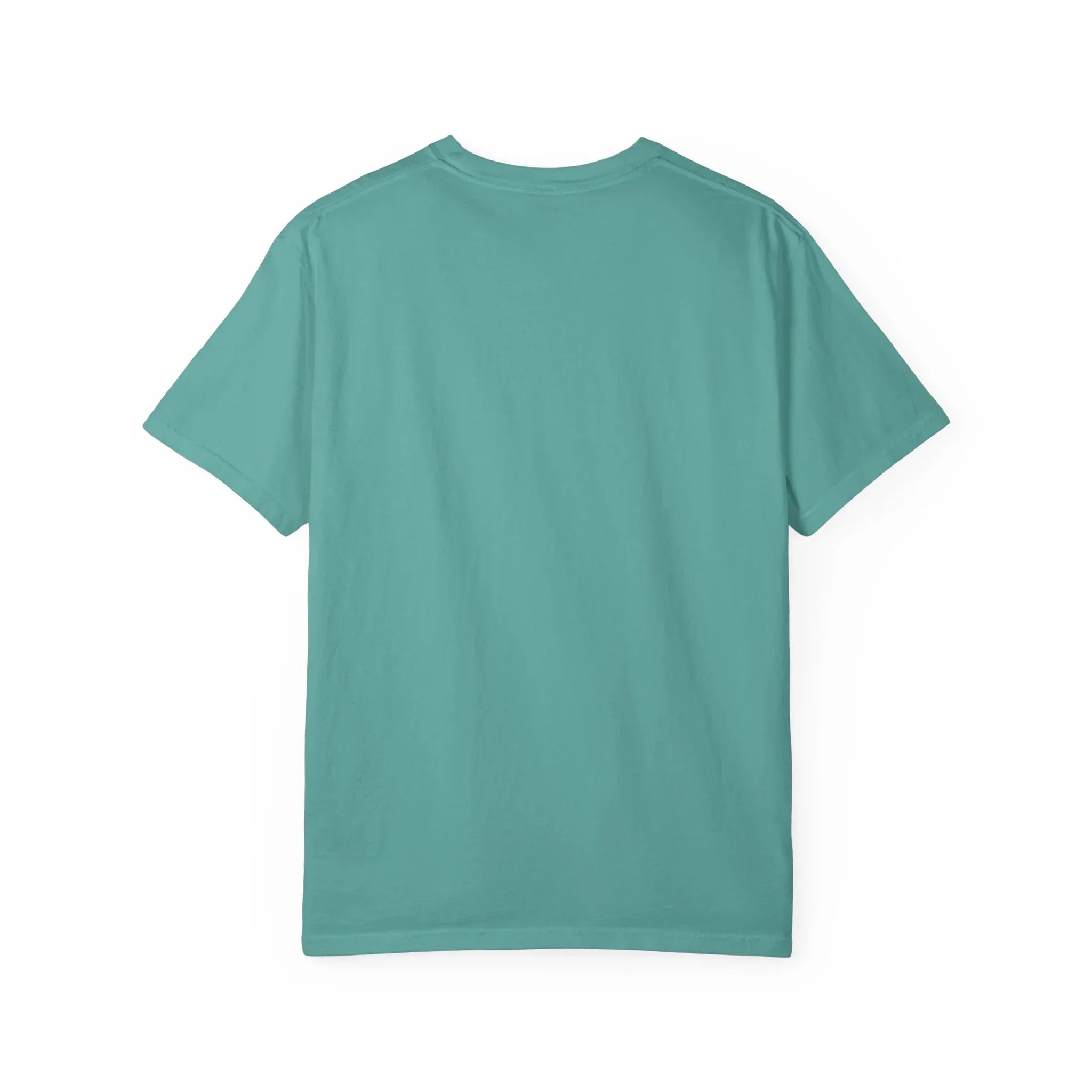 Teal short-sleeve t-shirt with clean, minimalist design for casual everyday wear