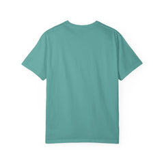 Teal short-sleeve t-shirt with clean, minimalist design for casual everyday wear
