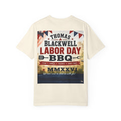Labor Day BBQ T-Shirt- Personalized Thomas/ Blackwell Vintage BBQ Poster Tee
