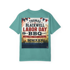 Labor Day BBQ T-Shirt- Personalized Thomas/ Blackwell Vintage BBQ Poster Tee