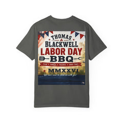 Labor Day BBQ T-Shirt- Personalized Thomas/ Blackwell Vintage BBQ Poster Tee
