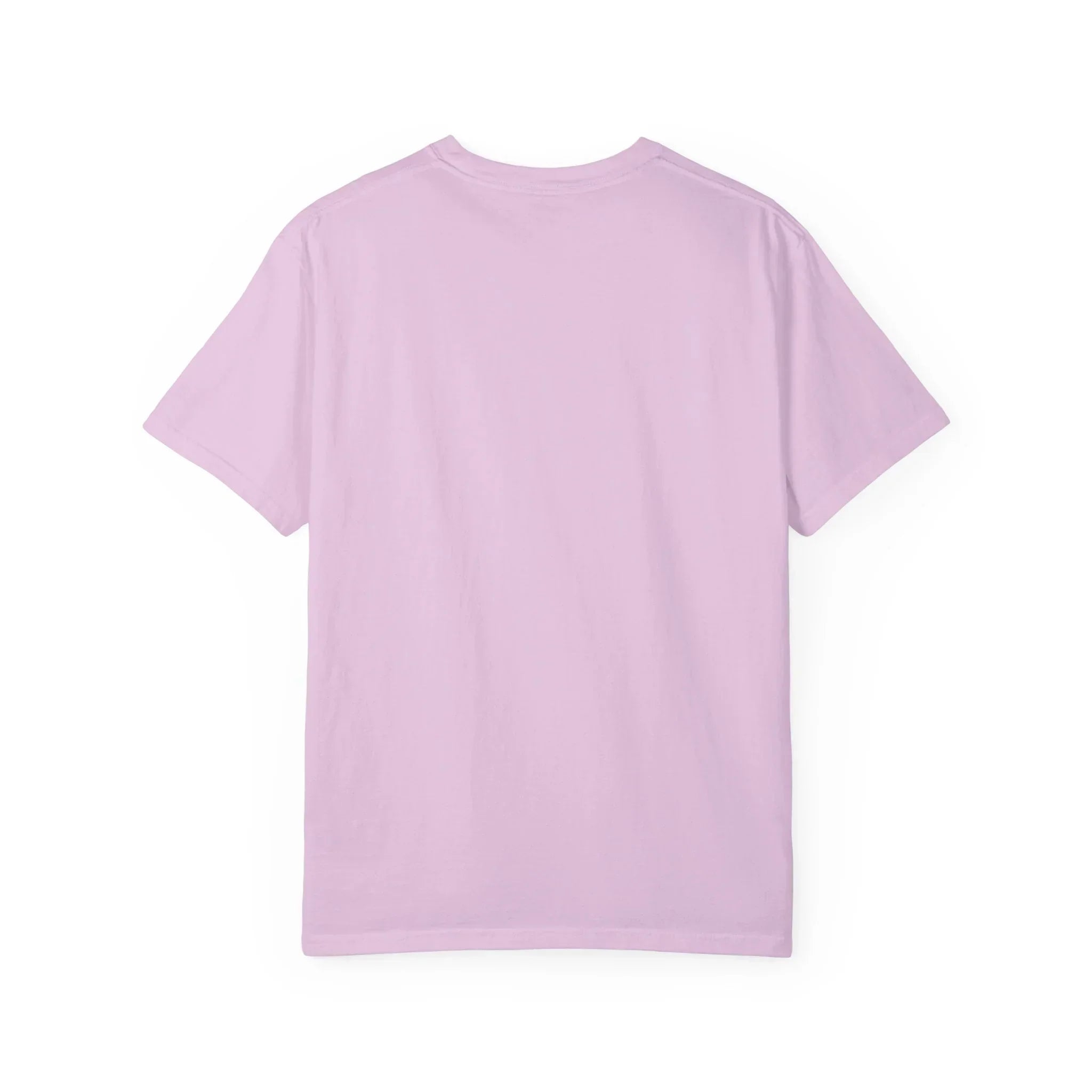 Soft lavender t-shirt with clean, minimalist design for casual everyday wear