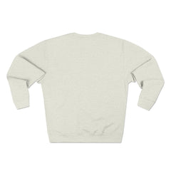Light gray crewneck sweatshirt back view, plain design, soft fabric, casual wear