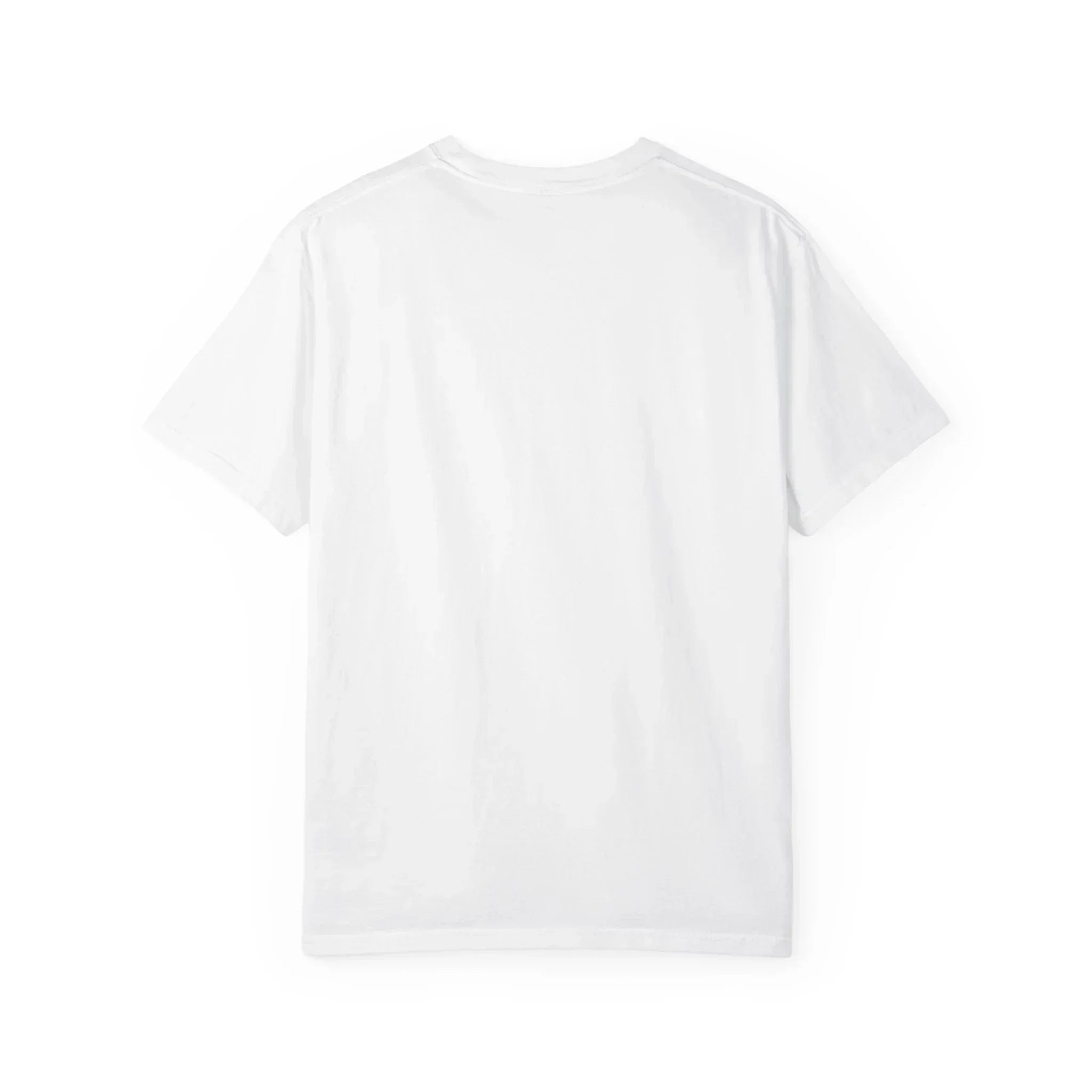 Plain white t-shirt back view, minimalist design for casual wear