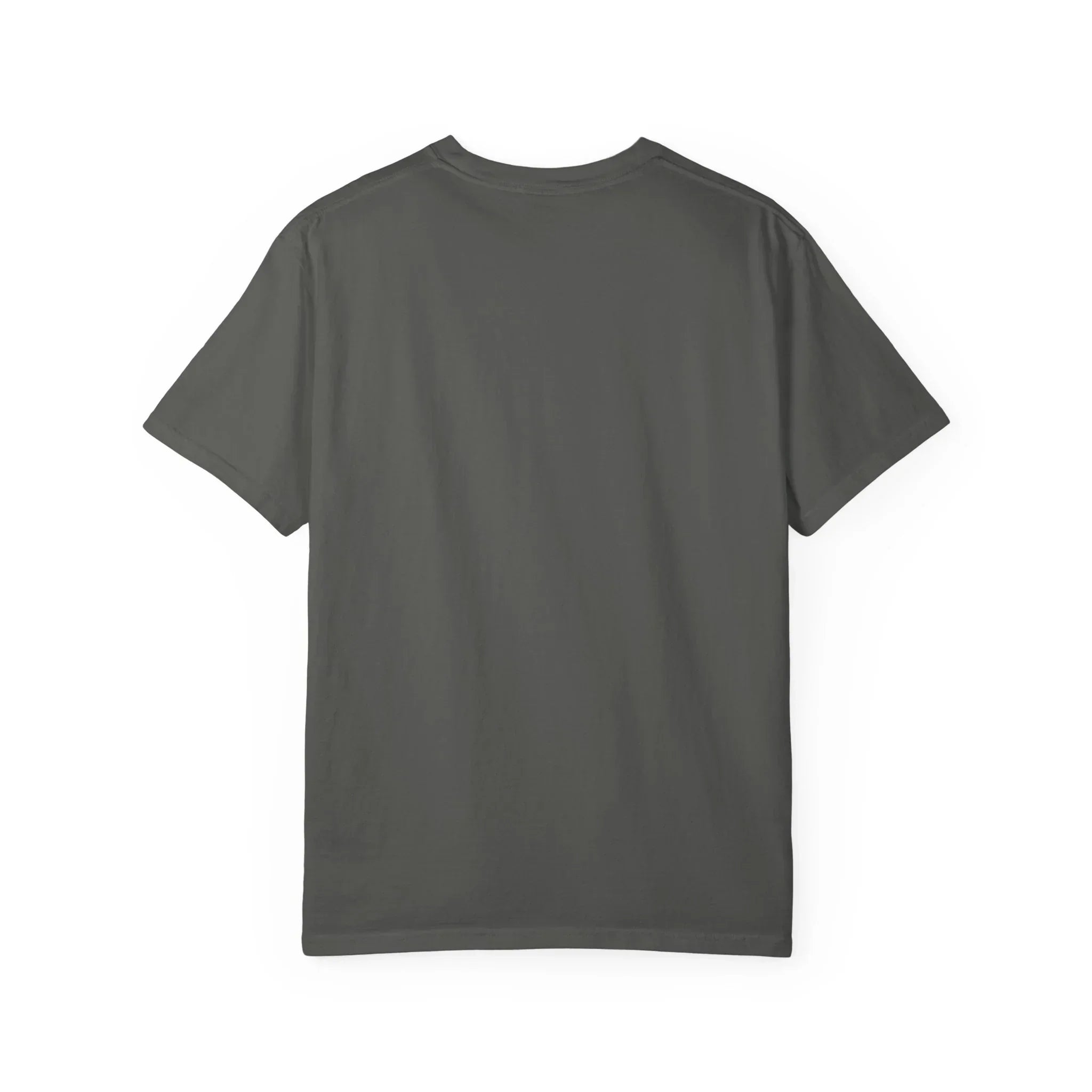 Dark gray plain t-shirt with classic fit, ideal for casual everyday wear