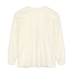 Cream long sleeve t-shirt with classic fit, soft fabric, and ribbed cuffs for everyday comfort and style.