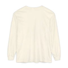 Cream long sleeve t-shirt with classic fit, soft fabric, and ribbed cuffs for everyday comfort and style.