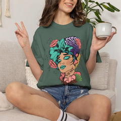Floral Pop Art Portrait T-Shirt- 95EAST SUPPLY