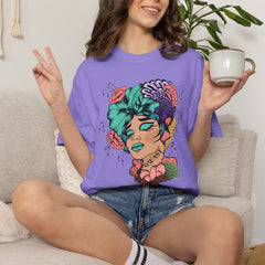 Floral Pop Art Portrait T-Shirt- 95EAST SUPPLY