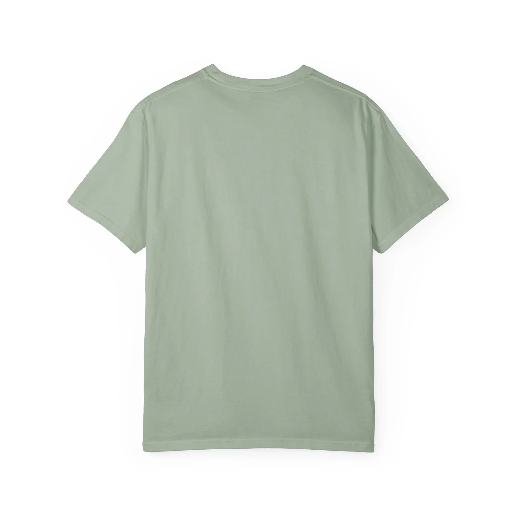 Sage green crew neck t-shirt with clean, minimalist design for casual everyday wear