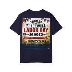 Labor Day BBQ T-Shirt- Personalized Thomas/ Blackwell Vintage BBQ Poster Tee