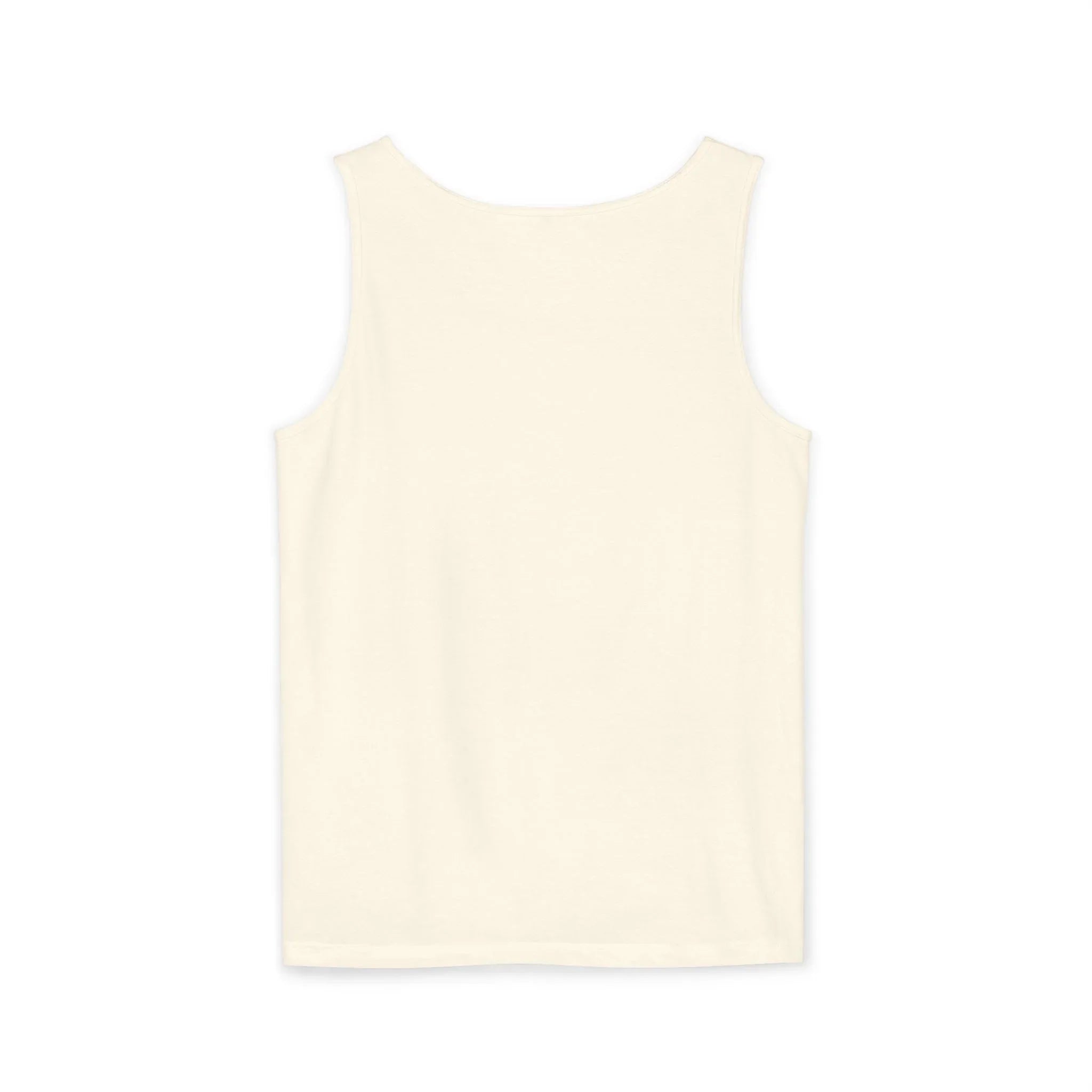 Cream sleeveless tank top with clean back design, minimalist style for everyday wear