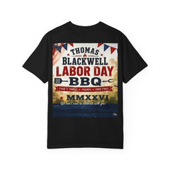 Labor Day BBQ T-Shirt- Personalized Thomas/ Blackwell Vintage BBQ Poster Tee