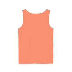 Coral sleeveless tank top with clean, modern design for casual wear