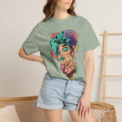 Floral Pop Art Portrait T-Shirt- 95EAST SUPPLY