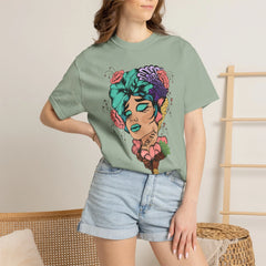 Floral Pop Art Portrait T-Shirt- 95EAST SUPPLY