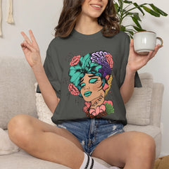 Floral Pop Art Portrait T-Shirt- 95EAST SUPPLY