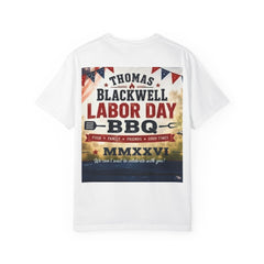 Labor Day BBQ T-Shirt- Personalized Thomas/ Blackwell Vintage BBQ Poster Tee