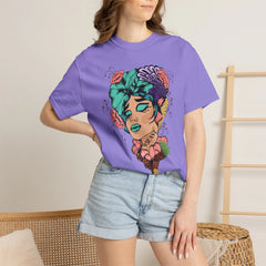 Floral Pop Art Portrait T-Shirt- 95EAST SUPPLY