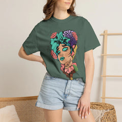 Floral Pop Art Portrait T-Shirt- 95EAST SUPPLY