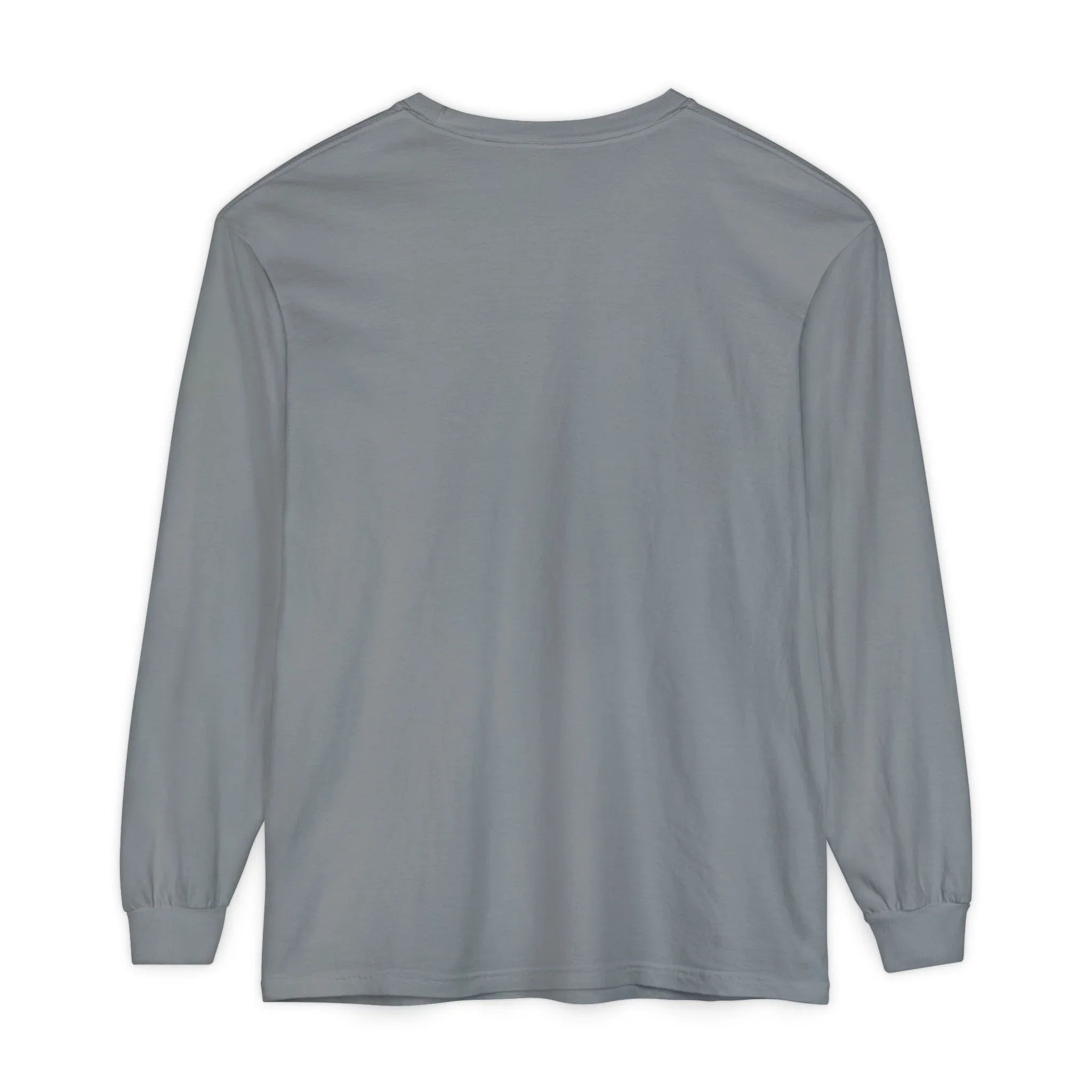 Gray long sleeve t-shirt with classic fit, ideal for casual wear and everyday style