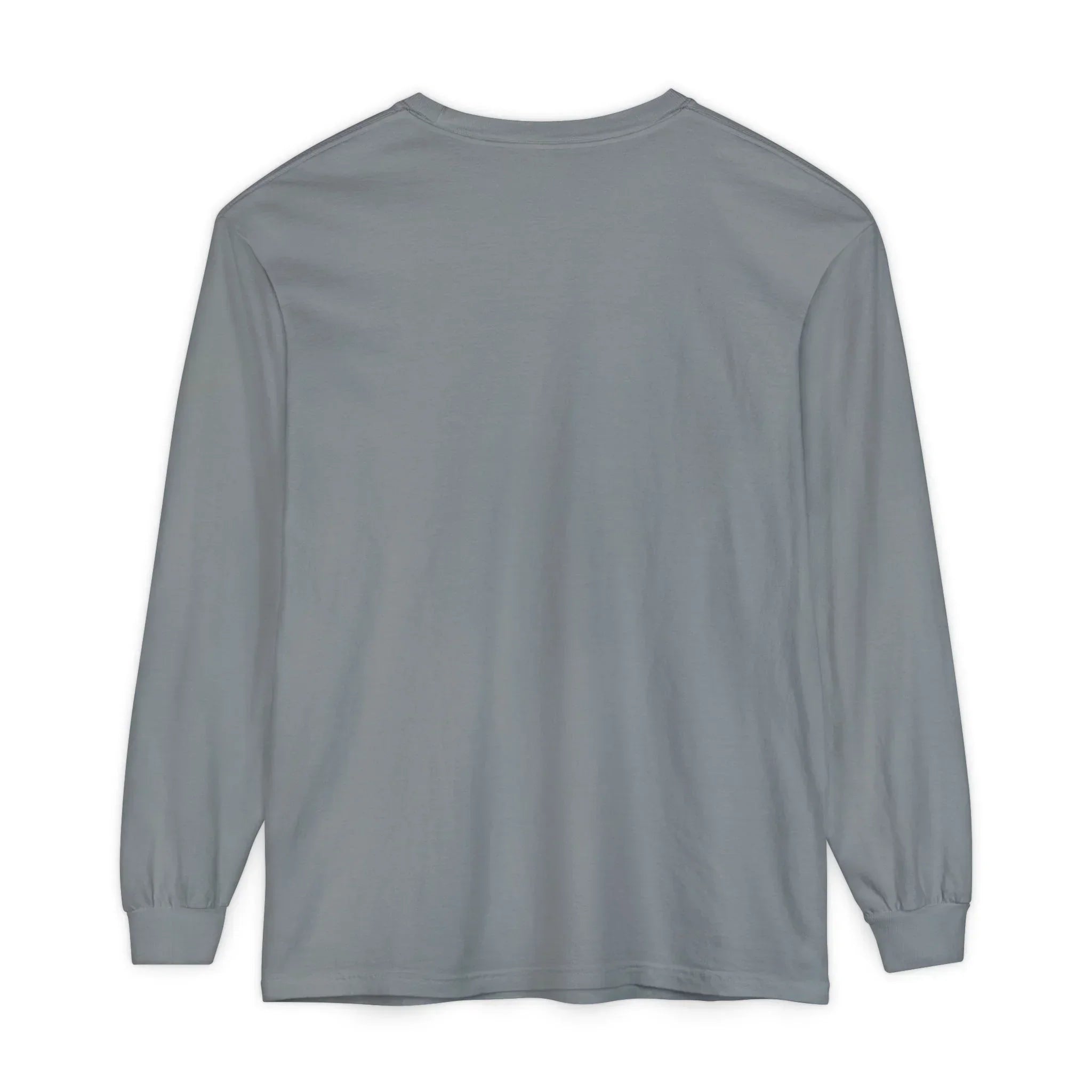 Gray long sleeve t-shirt with classic fit, ideal for casual wear and everyday style
