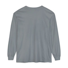 Gray long sleeve t-shirt with classic fit, ideal for casual wear and everyday style