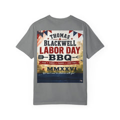 Labor Day BBQ T-Shirt- Personalized Thomas/ Blackwell Vintage BBQ Poster Tee