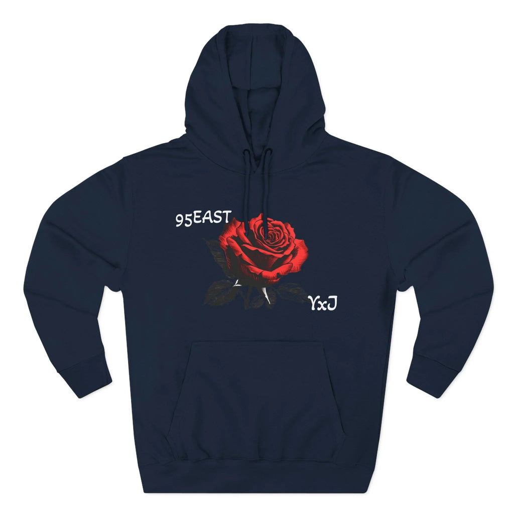 Concrete Garden Rose Fleece Hoodie- 95EAST YxJ