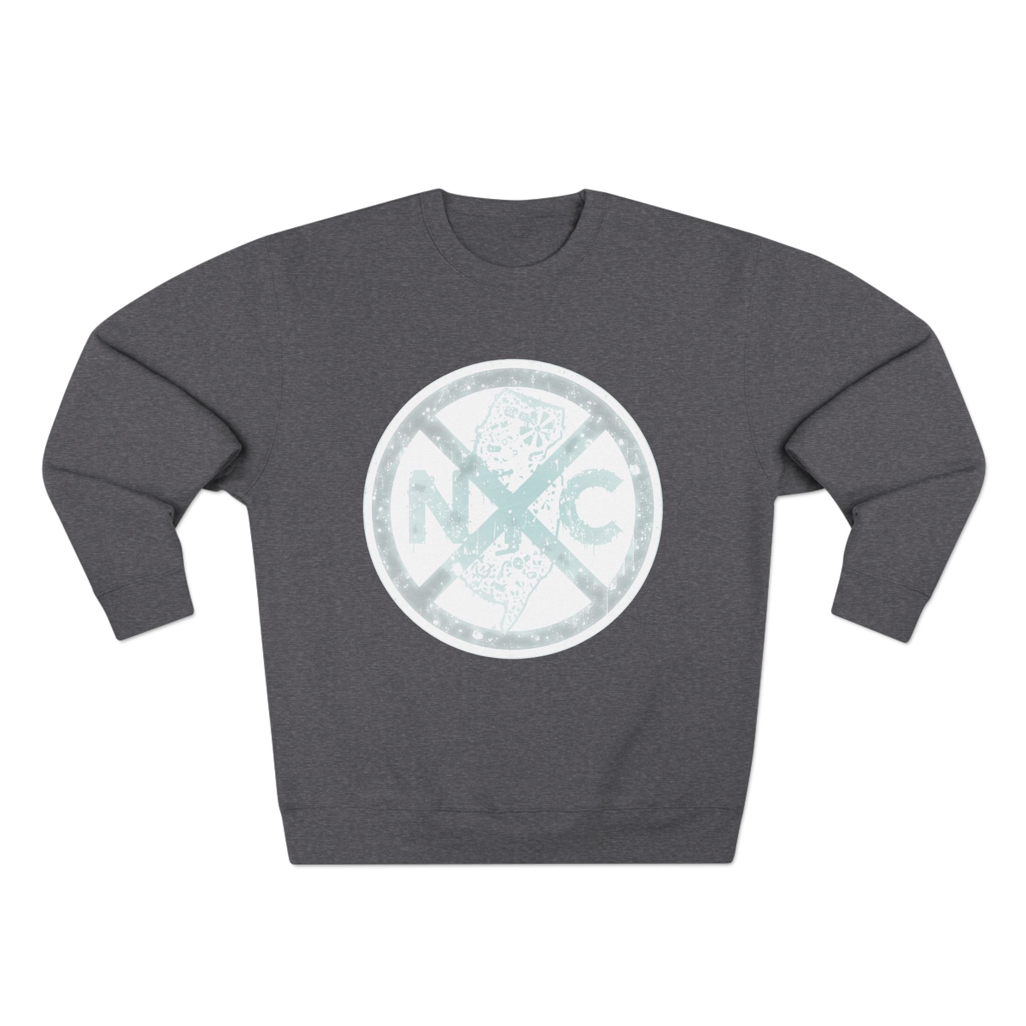 NYC Crossed Circle Crewneck Sweatshirt — Vintage City Logo Pullover