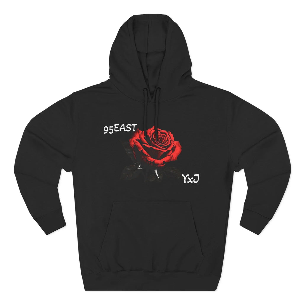 Concrete Garden Rose Fleece Hoodie- 95EAST YxJ