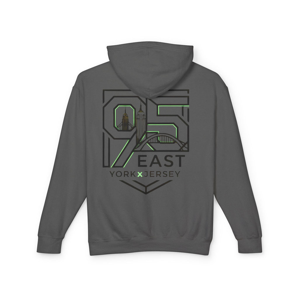 Tri-State YorkxJersey Skyline Hoodie- Embroidered 95EAST NYC–NJ Connection