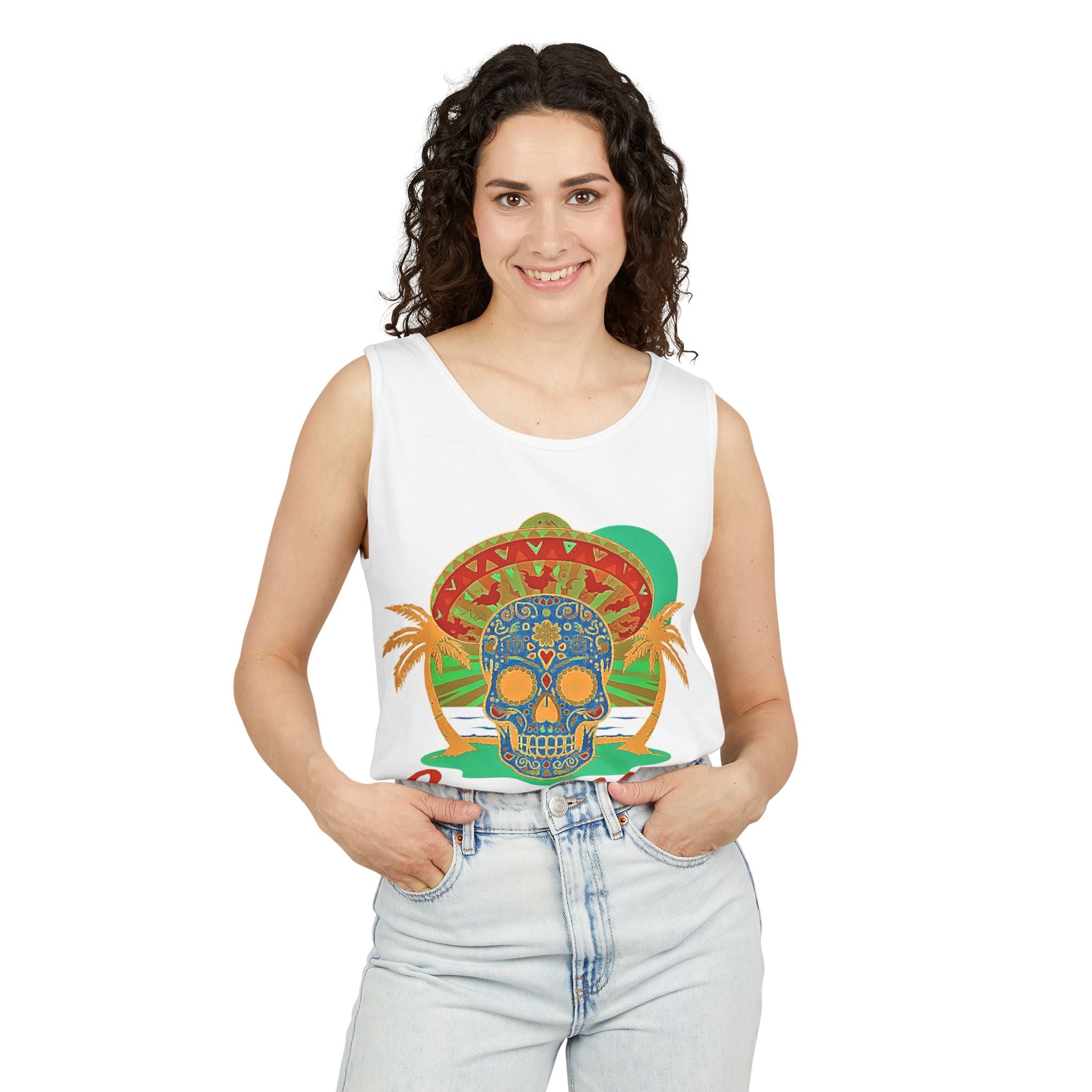 Cinco de Mayo Sugar Skull Tank Top- 95EAST YORK x JERSEY