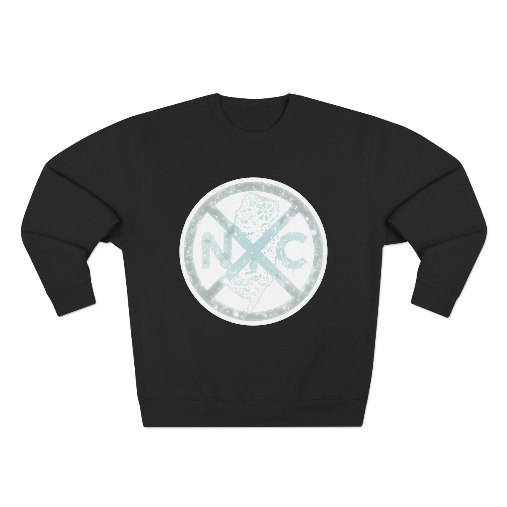 NYC Crossed Circle Crewneck Sweatshirt — Vintage City Logo Pullover