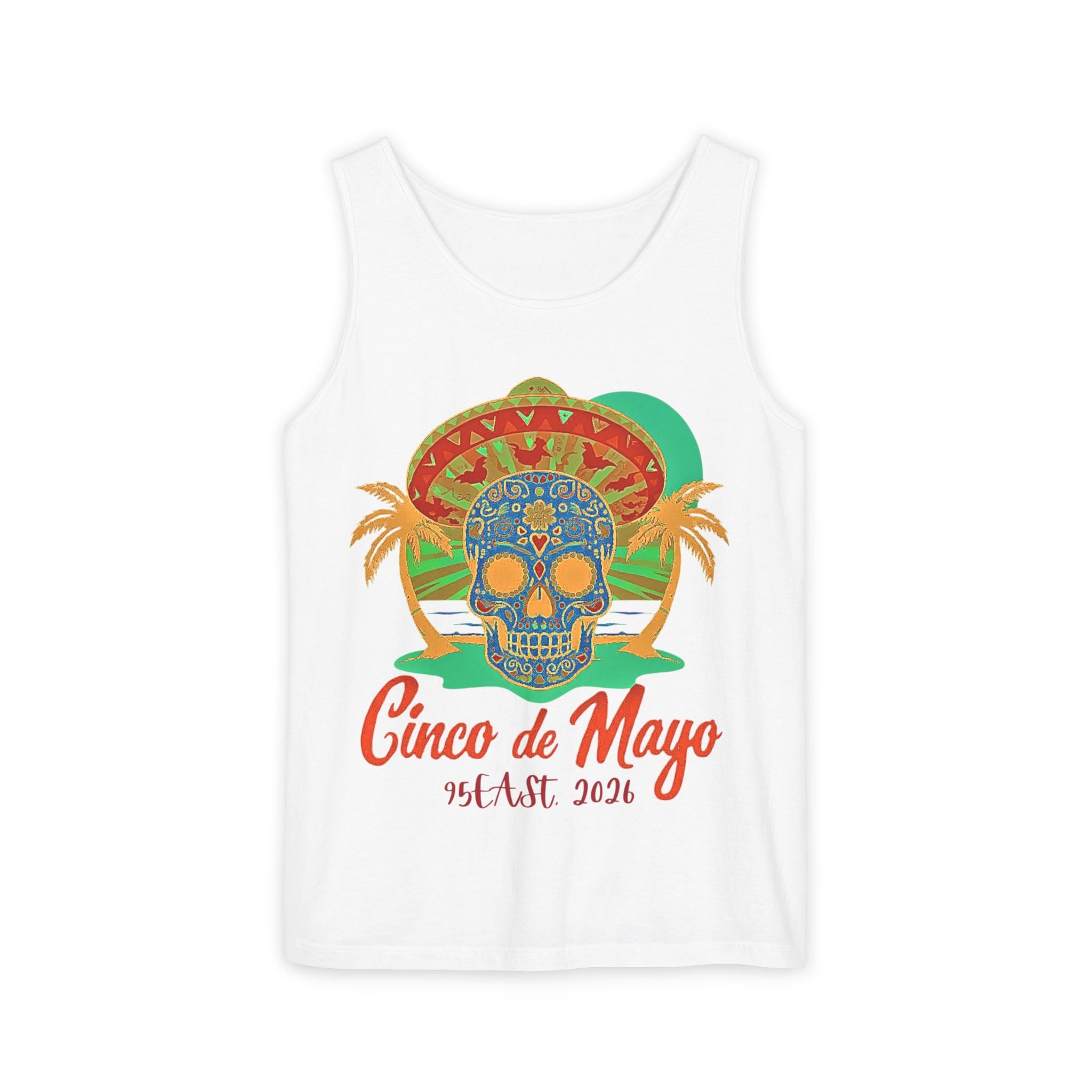 Cinco de Mayo Sugar Skull Tank Top- 95EAST YORK x JERSEY