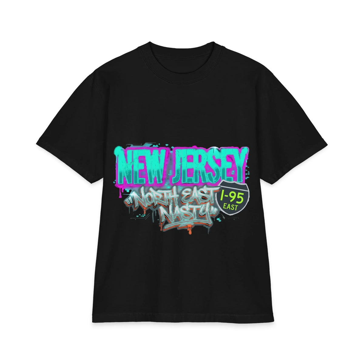 95EAST Supply "North East Nasty" Graffiti Tee- New Jersey Street Art Graphic T-Shirt
