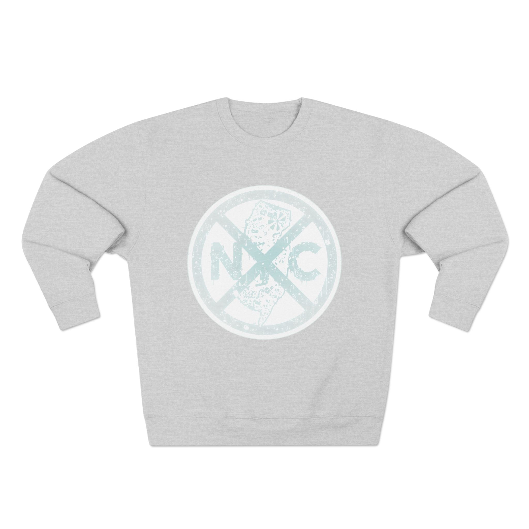NYC Crossed Circle Crewneck Sweatshirt — Vintage City Logo Pullover